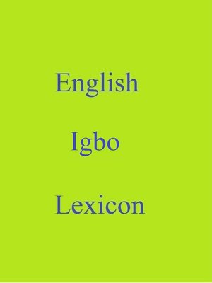 cover image of English Igbo Lexicon